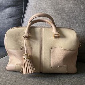 Tory Burch suede and leather satchel rare